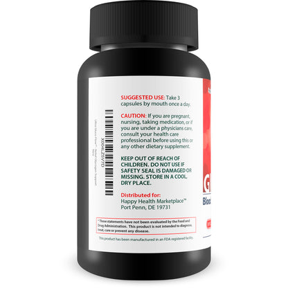 Ultra Gluco Flow - Improved Formula - Our Best Blood Cleanse Detox Cleanse Blood Support Pills - Blood Health Blood Circulation Pills Detox Cleanse Blood Gluco Bio Sweet Relief Glycogen Support Happy Health Marketplace buy supplements Au