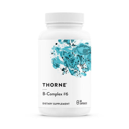 THORNE - B-Complex #6 - Vitamin B Complex with Active Forms of Essential B Vitamins & Extra B6-60 Servings THORNE buy supplements Au