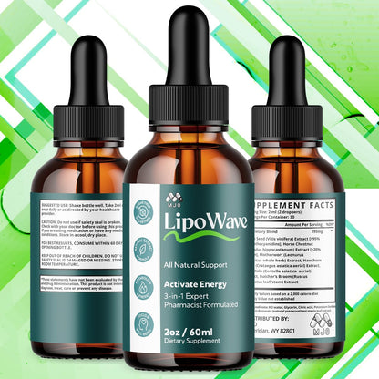 (2 Pack) Lipowave Drops, Official LipoWave Drops with All Natural Ingredients, Advanced Overall Health and Wellness Vitamin Supplement Formula for Maximum Strength Multivitamin Support (60 Servings) MJO buy supplements Au