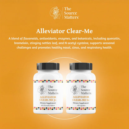 The Source Matters Alleviator Clear-ME SR Seasonal Allergy Relief and Immune Support | Quercetin, Bromelain, Stinging Nettles, NAC, and Vitamin C (40 Capsules) THE SOURCE MATTERS buy supplements Au
