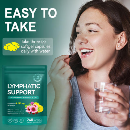 240 Softgels 21-in-1 Liposomal Lymphatic Drainage Supplements, 4275mg Lymph System Support Supplement for Women & Men,Herbal Blend,with Dandelion, Burdock, Echinacea,Rutin, Turmeric,Cleavers & More Ruduwu buy supplements Au