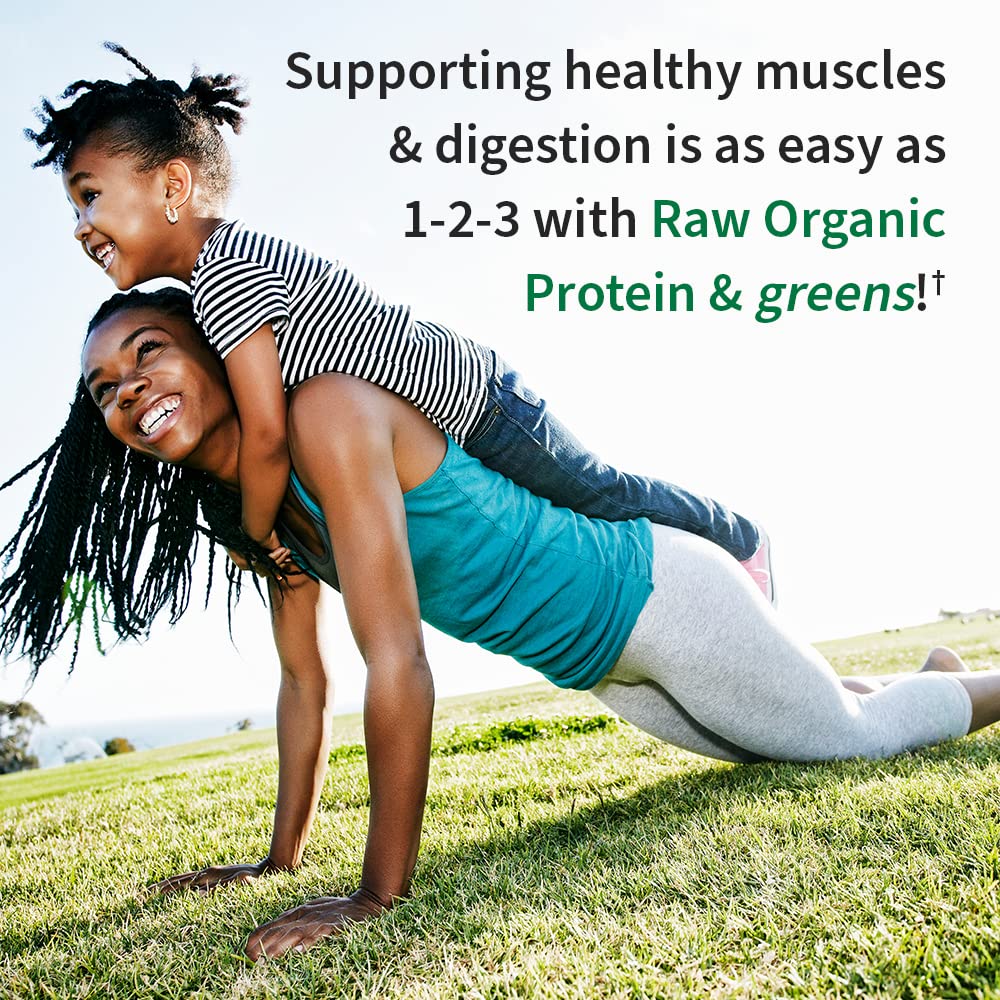 Garden of Life Raw Protein & Greens Vanilla Protein Powder – 20g Plant Based Greens Powder, Probiotics & Enzymes, Post-Workout Recovery, Vegan, Gluten-Free, Non-GMO, 20 Servings