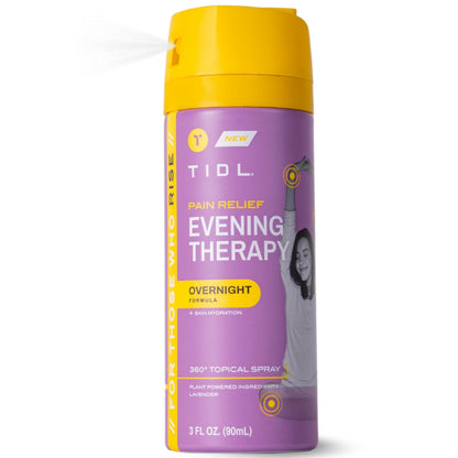 TIDL - Evening Therapy Pain Relief Spray - Fast-Acting Relief for Lower Back, Knee, Muscle & Joint Pain - Nighttime Relaxation & Skin Hydration - Lavender, Topical, Plant-Based Menthol (3oz, 1-Pack) TIDLBuy Supplements Australia