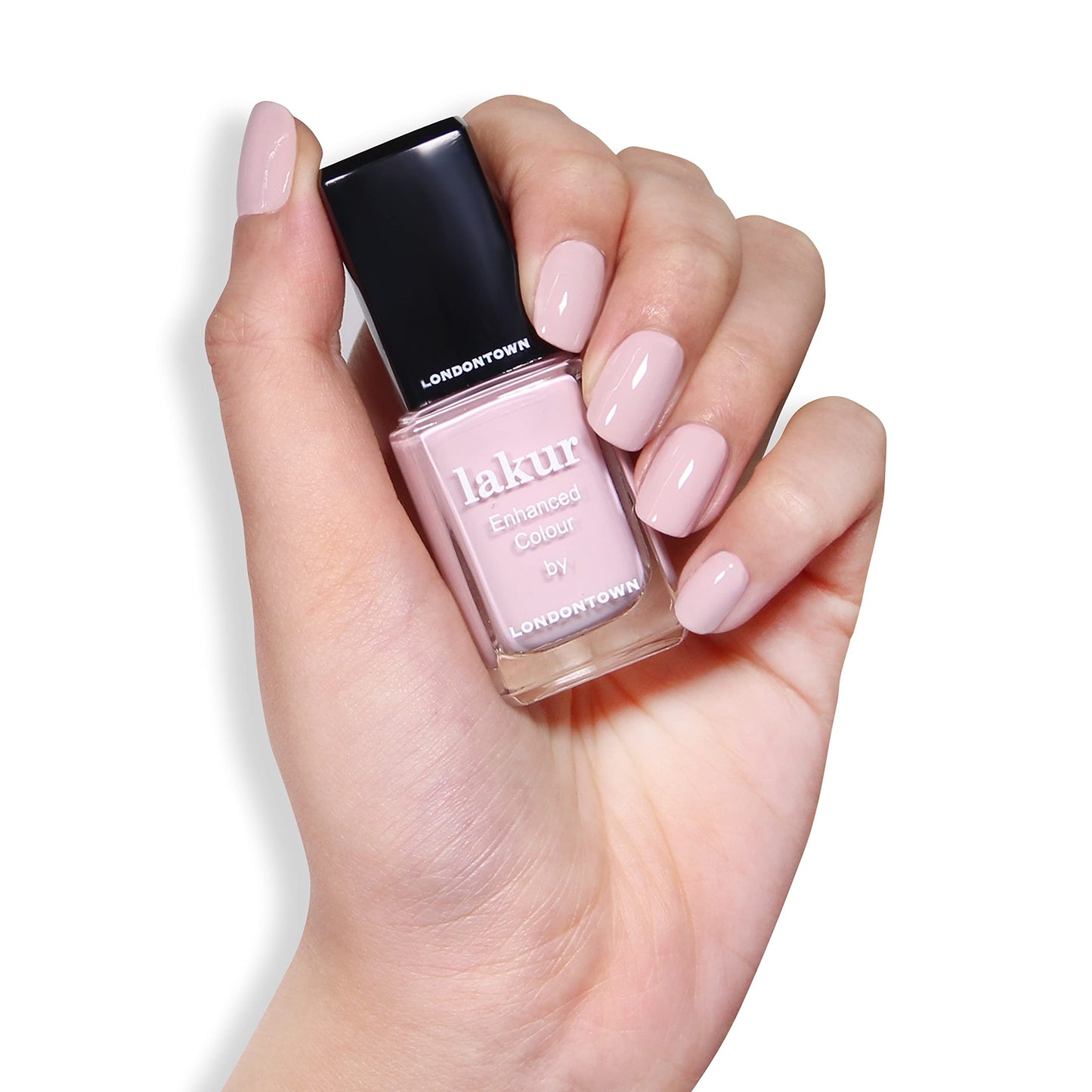 LONDONTOWN Lakur Nail Polish – Pink & Purple Shades, Rosewater, 0.4 Fl Oz, Long-Lasting, Streak-Free, Chip-Resistant | 21+ Free Non-Toxic Vegan Nail Color, Strengthens & Hydrates Nails