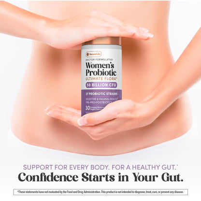Renew Life Ultimate Flora Probiotics for Women | 50 Billion CFU | 30 Delayed Release Vegan Capsules | Digestive & Vaginal Health | Dairy, Soy and Gluten Free Supplement Renew Life buy supplements Au
