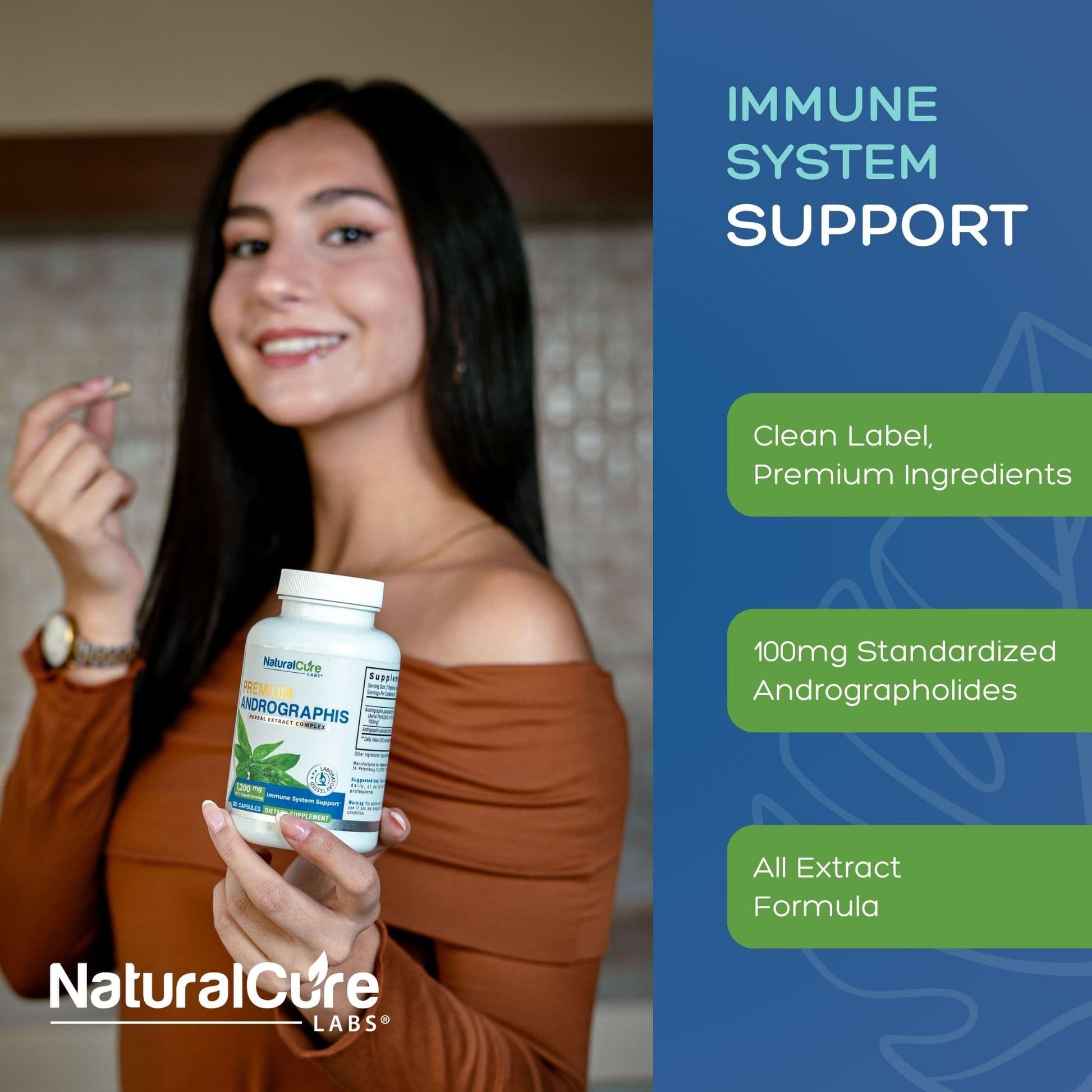 Natural Cure Labs Premium Andrographis Paniculata Extract 1,200mg – 100mg Standardized Andrographolides – Vegan Immune & Digestive Support Capsules – Non-GMO, Gluten-Free, Herbal Dietary Supplement Natural Cure Labs buy supplements Au