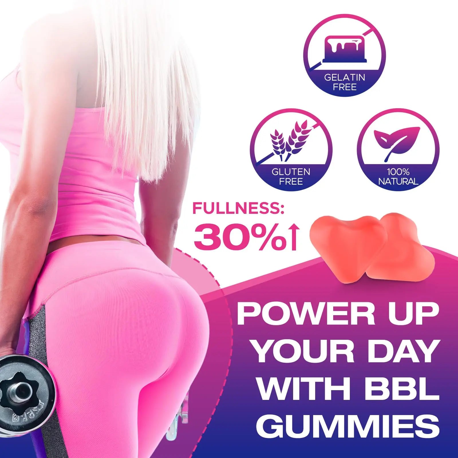 Jovariquethor Booty Gummies for Women - BBL Gummies with Multivitamins and Herbal Extracts - Peach Flavor - 60 Count Jovariquethor
