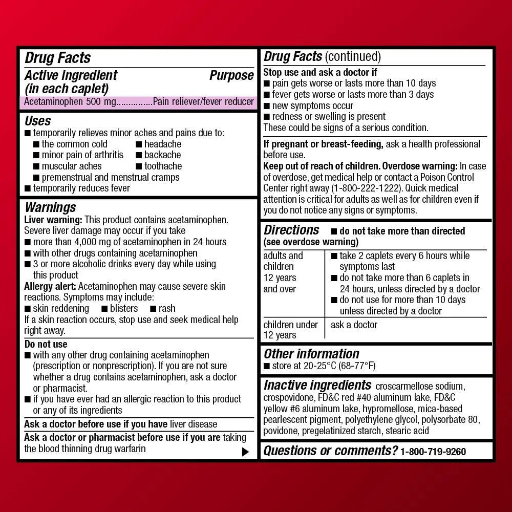 Amazon Basic Care Rapid Release Acetaminophen Caplets 500 mg, Extra Strength Pain Reliever and Fever Reducer for Headache, Backache, Menstrual Pain, Arthritis Pain, 400 Count Amazon Basic CareBuy Supplements Australia
