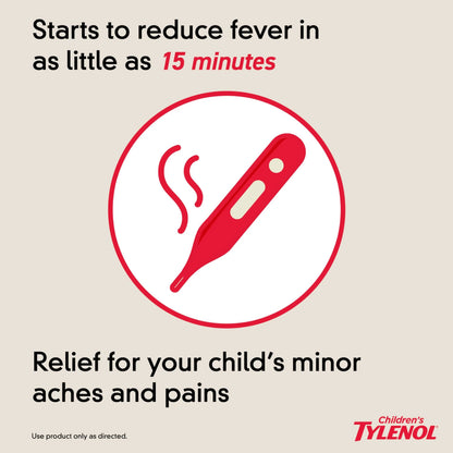 Children's Tylenol Chewables with 160 mg Acetaminophen, Pain Reliever & Fever Reducer for Kids' Cold + Flu Symptoms, Headache, Sore Throat & Toothache, Aspirin-Free, Grape Flavor, 24 ct TylenolBuy Supplements Australia