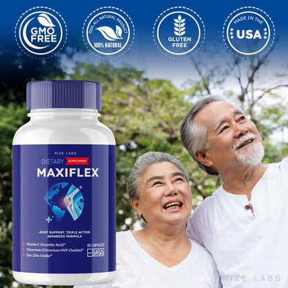 rize labs - Maxi Flex All Natural Suppplement, Capsules for Joint Support, Pills for Mobility and Flexibility, Advanced Formula Supplement, Triple Action (300 Capsules) rize labsBuy Supplements Australia