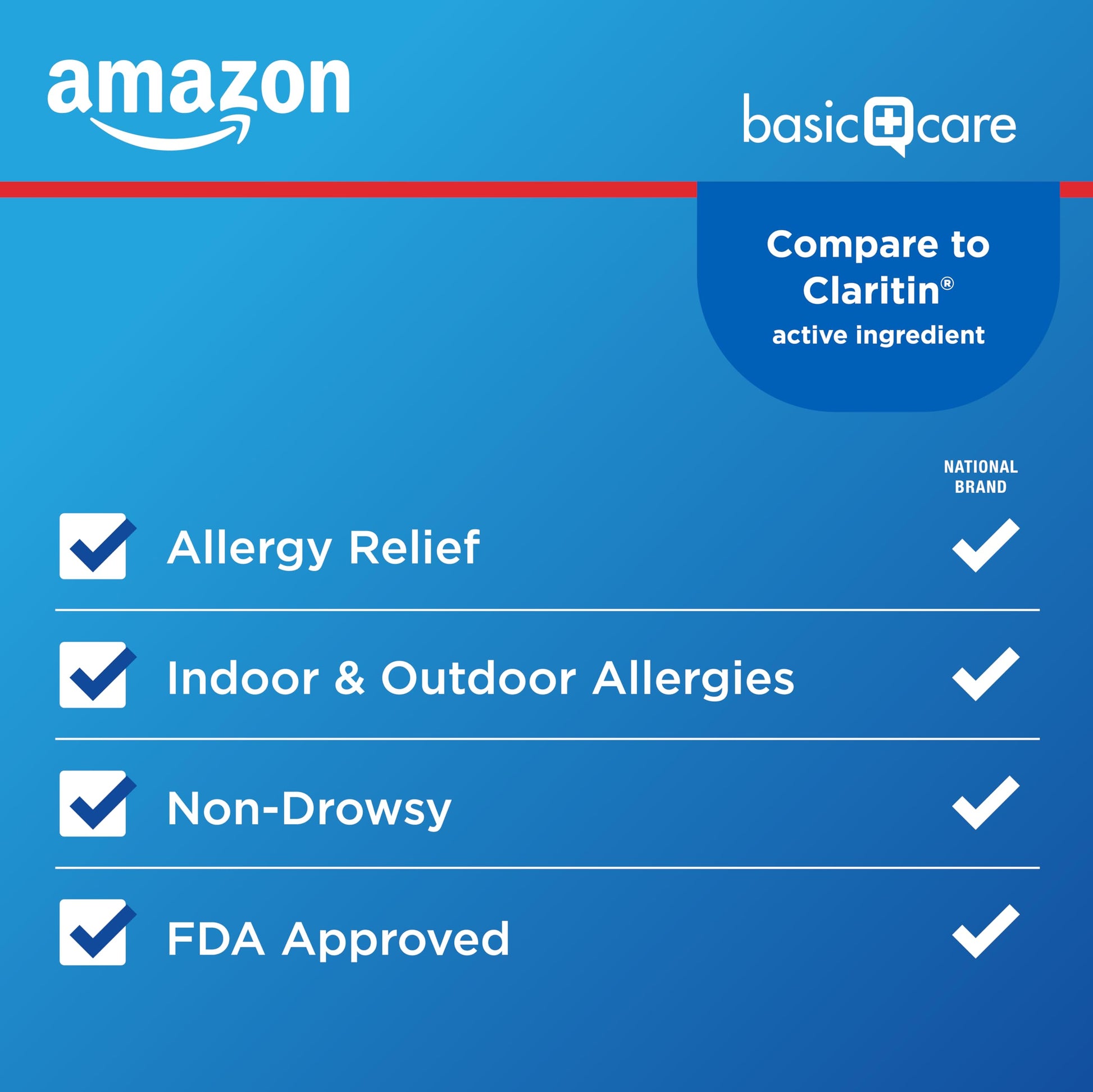 Amazon Basic Care Allergy Relief Loratadine Tablets 10 mg, 90 Count Amazon Basic Care buy supplements Au