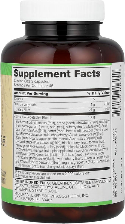 Vitacost Root2®, 42 Fruits & Vegetables, 90 Capsules Vitacost Brand buy supplements Au