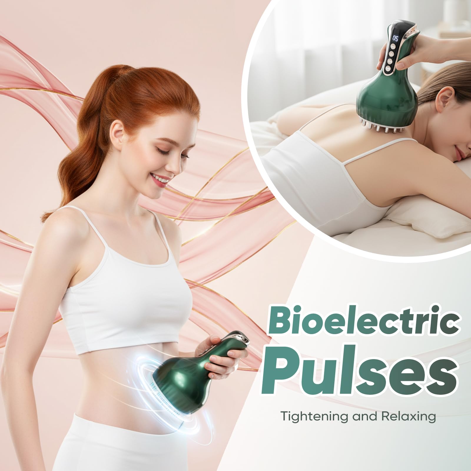 chufa Lymphatic Drainage Massager – 3-in-1 Microcurrent, Heat & Vibration Cellulite Massager for Legs/Arms/Belly, 35-Speed Adjustable, Rechargeable & Portable chufa buy supplements Au