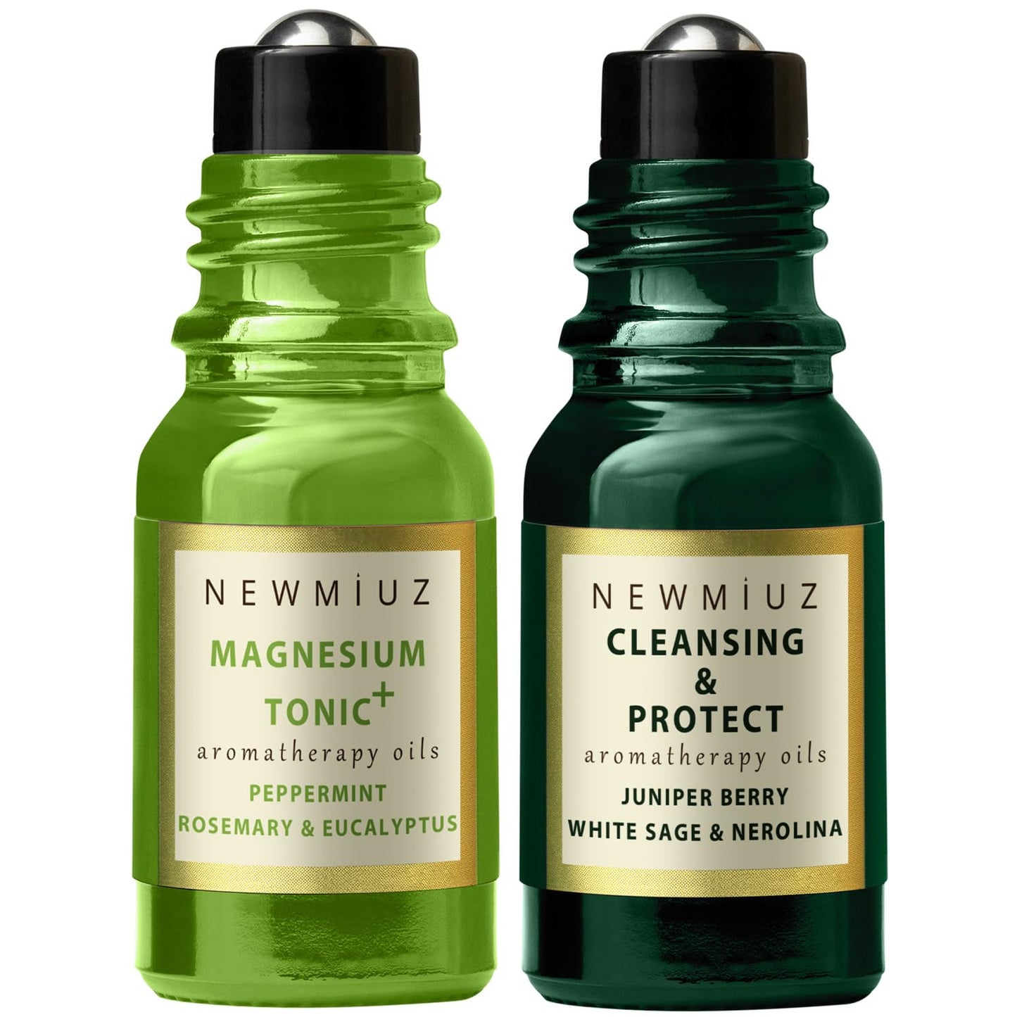 Headache Roll On Stick Peppermint Rosemary and Eucalyptus & Cleansing and Protect Juniper Berry White Sage with Nerolina Pack of 2 New MiuzBuy Supplements Australia