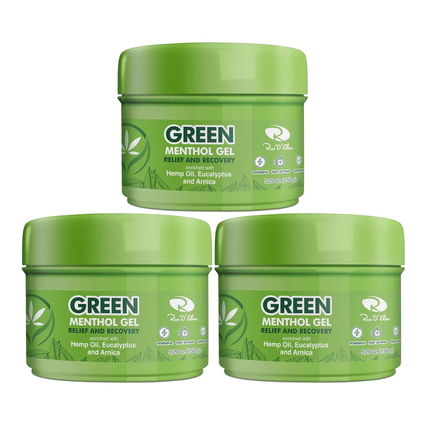 Ross D’Elen Green Menthol Gel Small - 3 Pack (3) ROSS D'ELENBuy Supplements Australia
