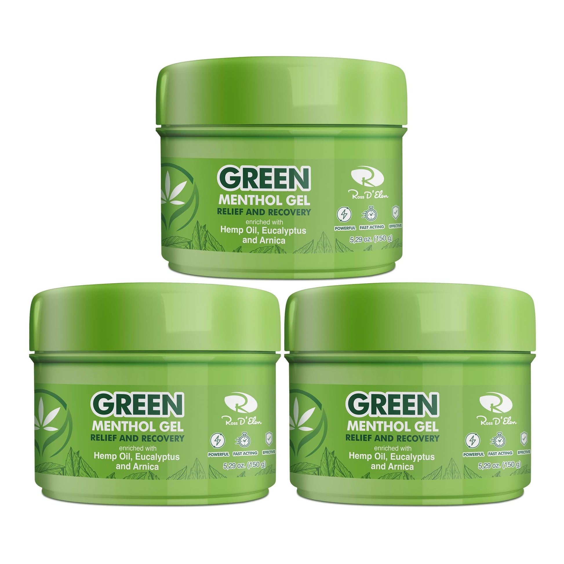 Ross D’Elen Green Menthol Gel Small - 3 Pack (3) ROSS D'ELENBuy Supplements Australia