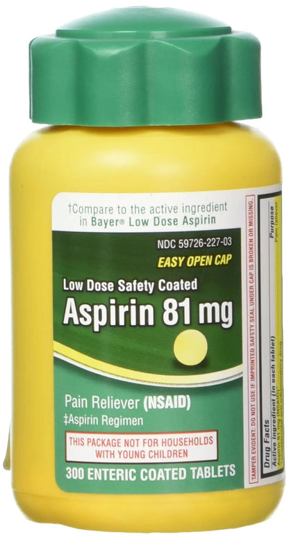 Life Extension Low Dose Aspirin - 81 mg - 300 Enteric Coated Tabs Life ExtensionBuy Supplements Australia