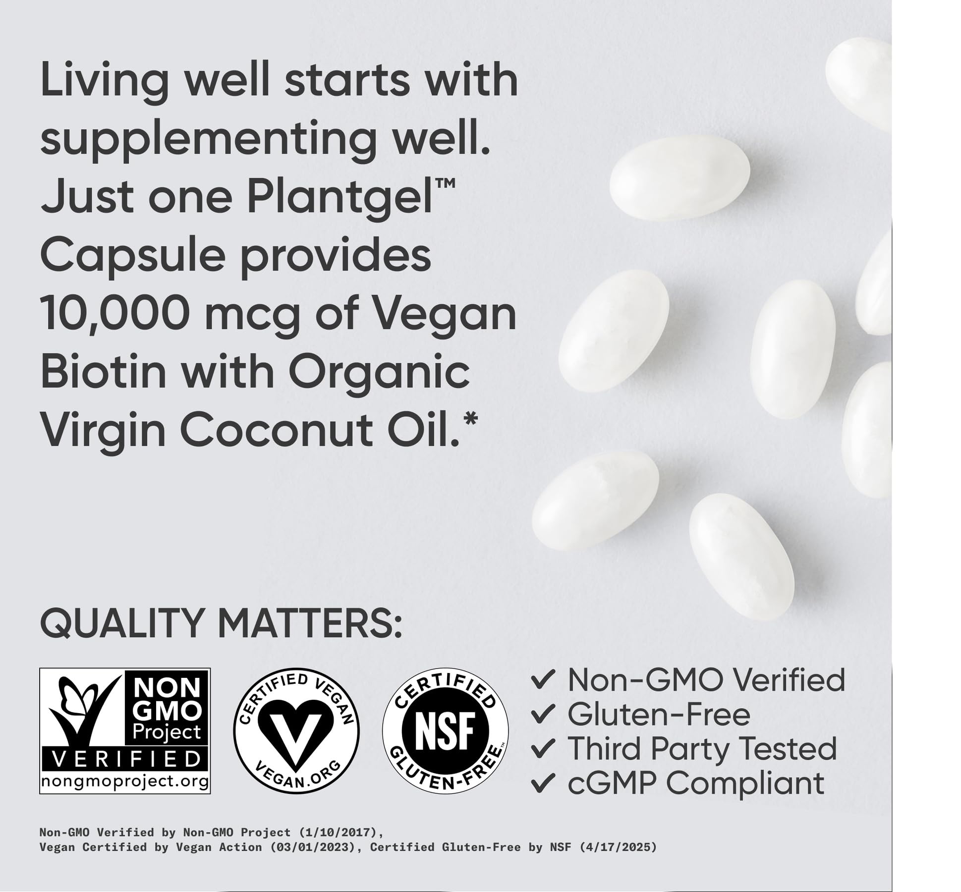 Sports Research® Biotin 10,000mcg with Organic Coconut Oil - Biotin (Vitamin B7) for Healthy Skin and Hair Support* - for Women and Men - Vegan, Non-GMO, Gluten & Soy-Free - 120 Veggie Softgels Sports Research buy supplements Au