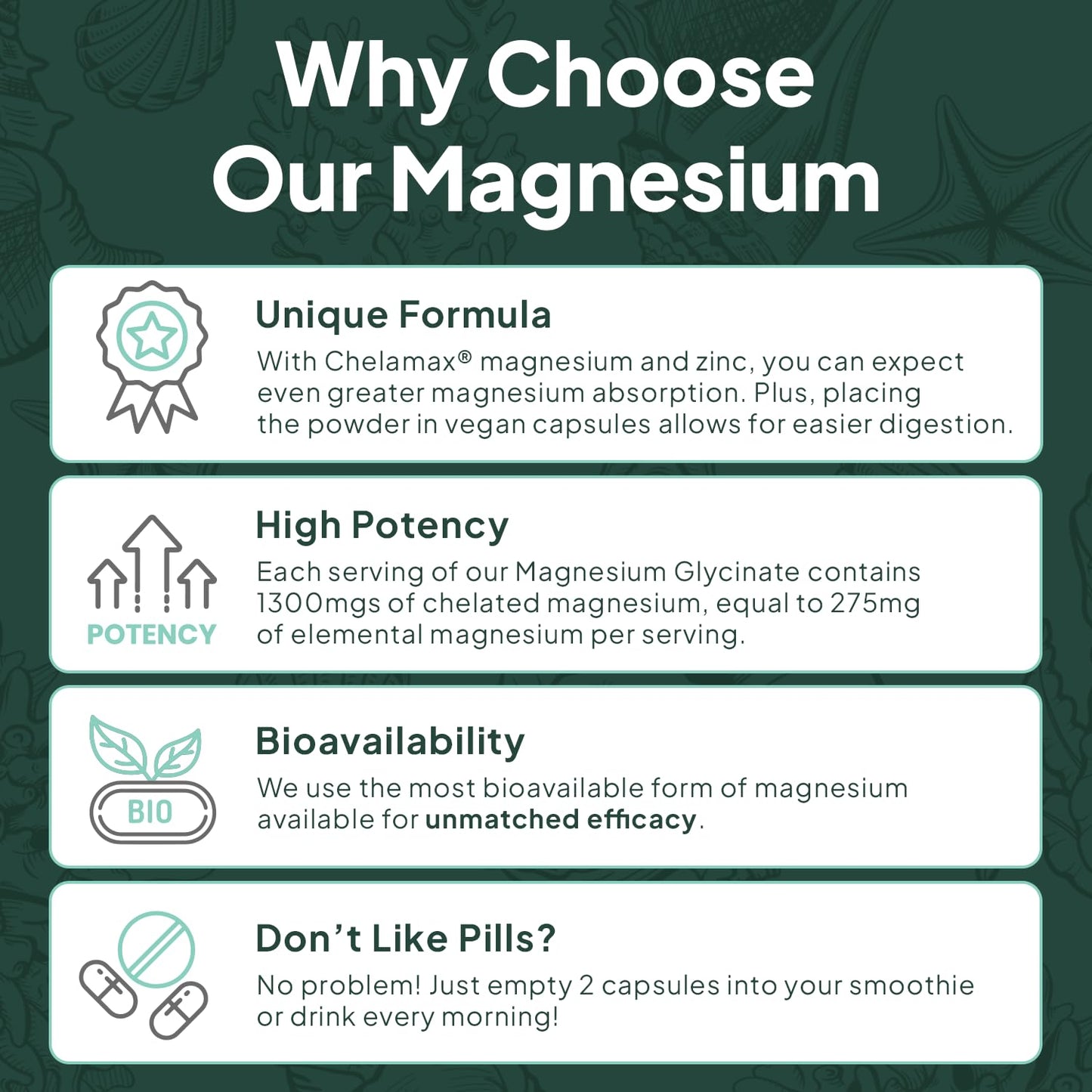 Organics Ocean Pure Magnesium Glycinate with Zinc - Maximum Strength Chelated Magnesium Supplement for Women and Men for Muscle Cramps and Sleep Support - 90 Capsule Organics Ocean buy supplements Au