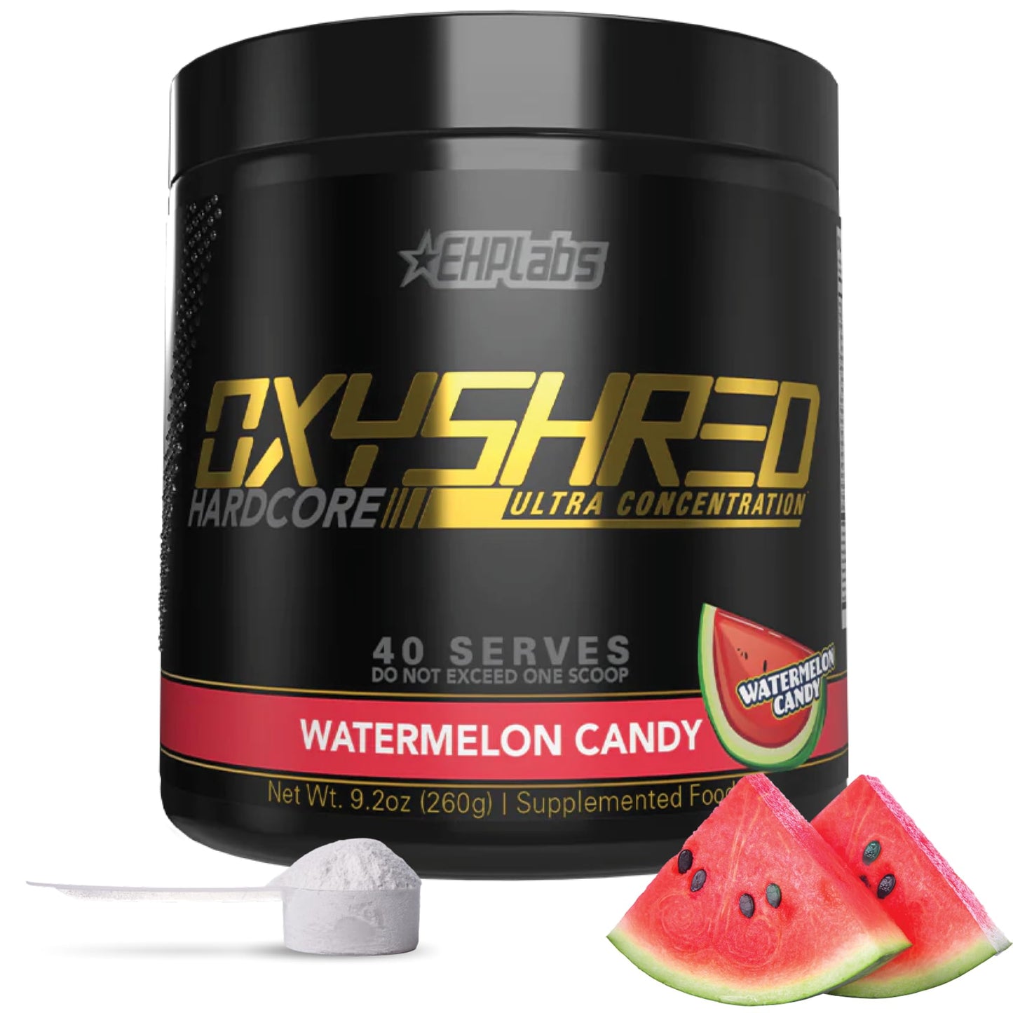 EHP Labs OxyShred Hardcore Super Dosed Pre Workout Powder - Preworkout Powder with L Glutamine & Acetyl L Carnitine, Energy Boost Drink - 275mg of Caffeine