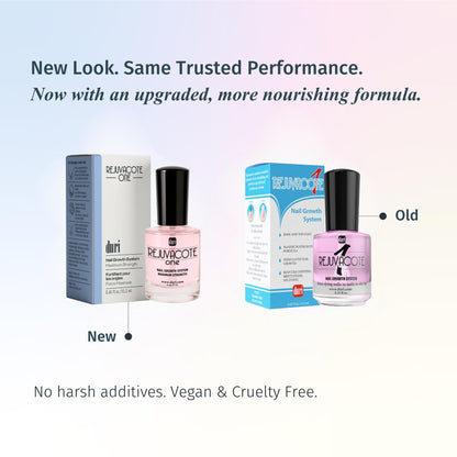 Duri Rejuvacote 1 Original Maximum Strength Nail Growth System Base and Top Coat - Nail Hardener Repair Chipping Strengthen Breaking