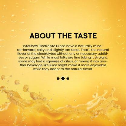 LyteShow - Electrolyte Drops for Rapid Rehydration + Digestion + Brain + Energy + Immunity