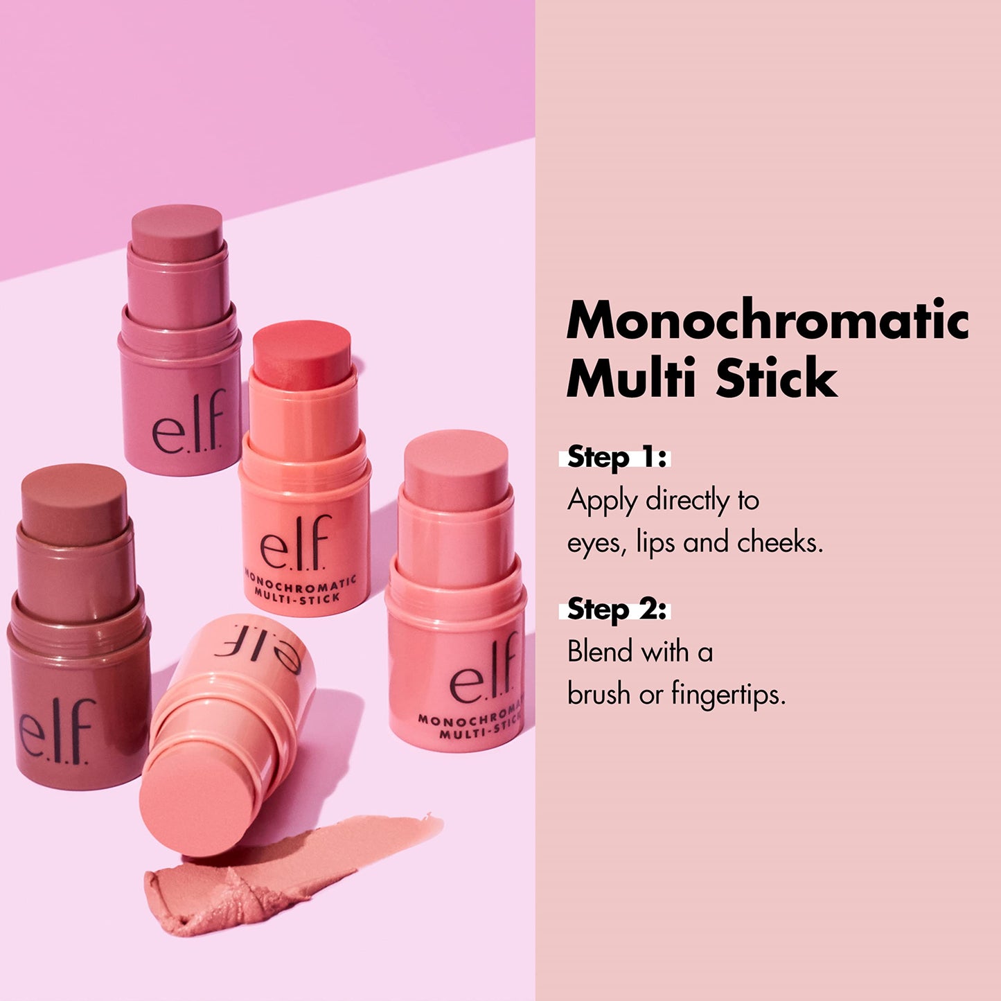 e.l.f., Monochromatic Multi Stick, Creamy, Lightweight, Versatile, Luxurious, Adds Shimmer, Easy To Use On The Go, Blends Effortlessly, Sparkling Rose, 0.17 Oz e.l.f.Buy Supplements Australia