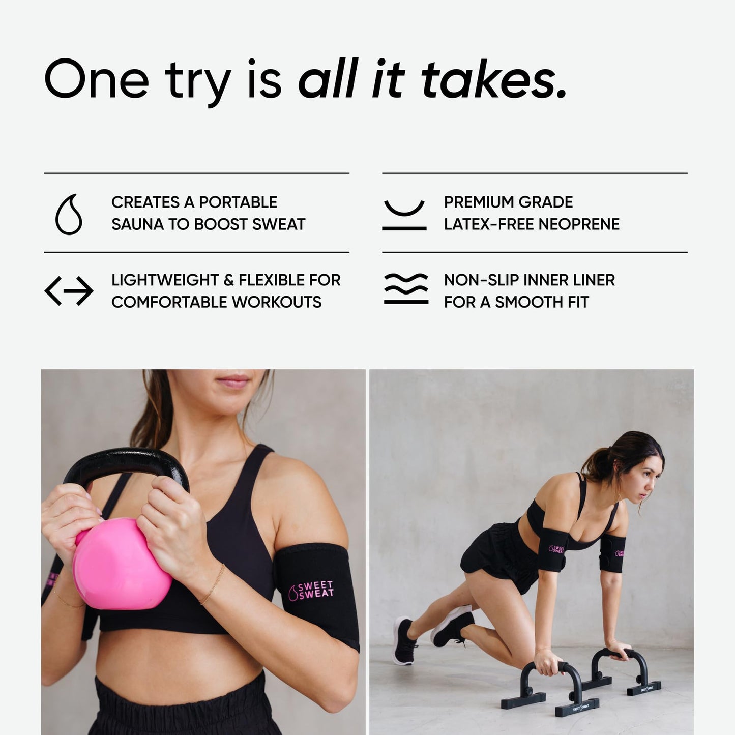 Sports Research Sweet Sweat® Arm Trimmers - Premium Sweat-Enhancing Arm Wraps for Women & Men - 3 Adjustable Sizes Sports Research buy supplements Au