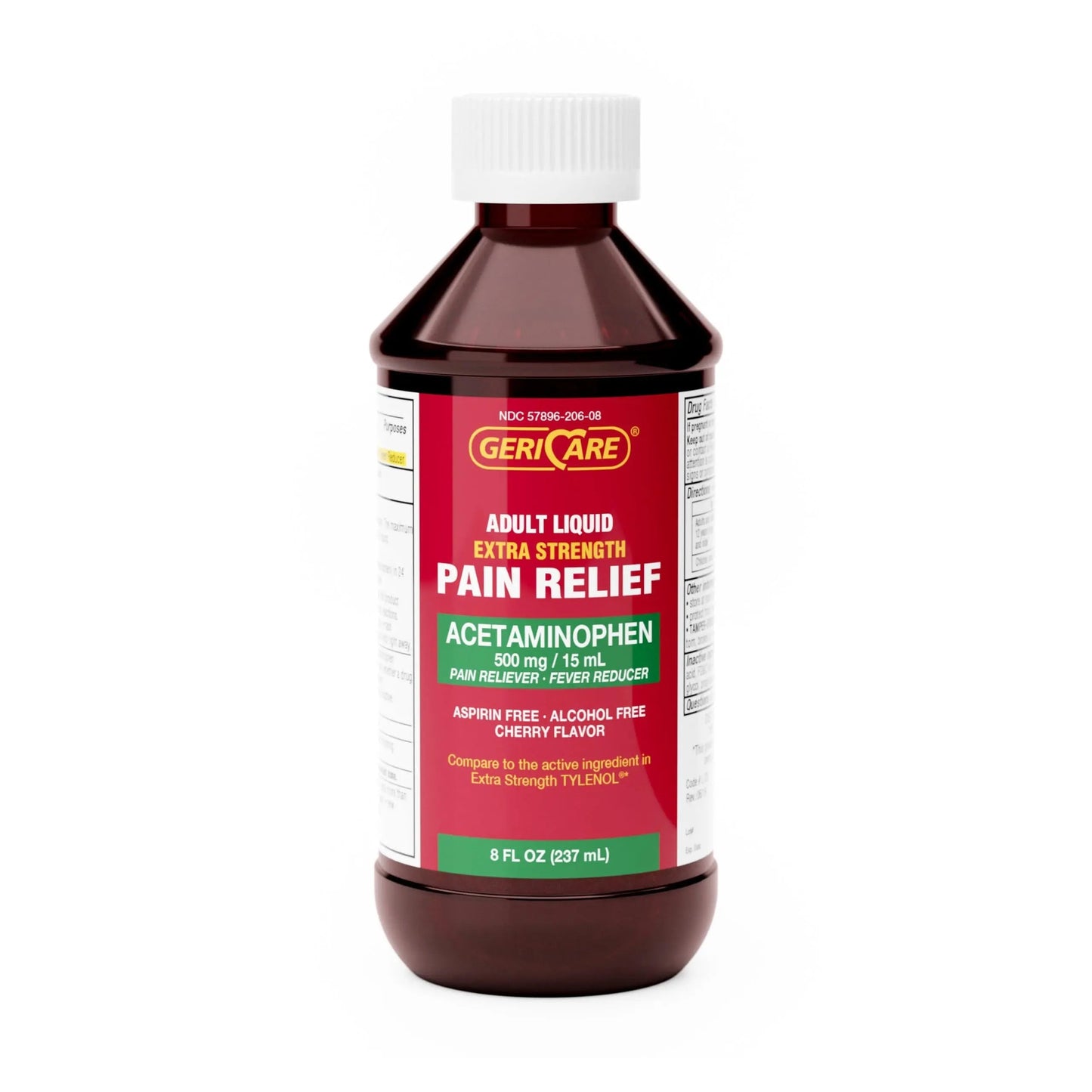 GeriCare Extra Strength Acetaminophen 500 mg Adult Liquid Pain Relief, Fever Reducer, 8 FL OZ (Pack of 1) GeriCareBuy Supplements Australia