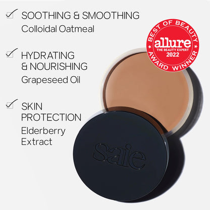 Saie Sun Melt Cream Bronzer - Buildable Balm Face Bronzer for Effortless Sculpting - Cream Contour Enriched with Vitamin C, Nourishing Skincare Ingredients & a Natural Finish - Tan Bronze (1 oz) SaieBuy Supplements Australia