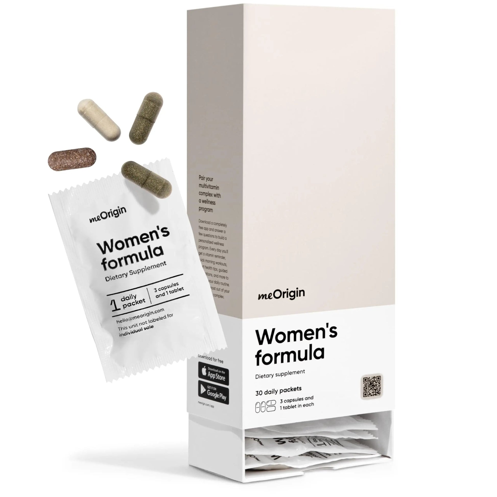 meOrigin Multivitamin for Women, All-in-One Supplement Complex with Vitamin B12, A, C, Biotin, D, E, Folate, Magnesium meOrigin