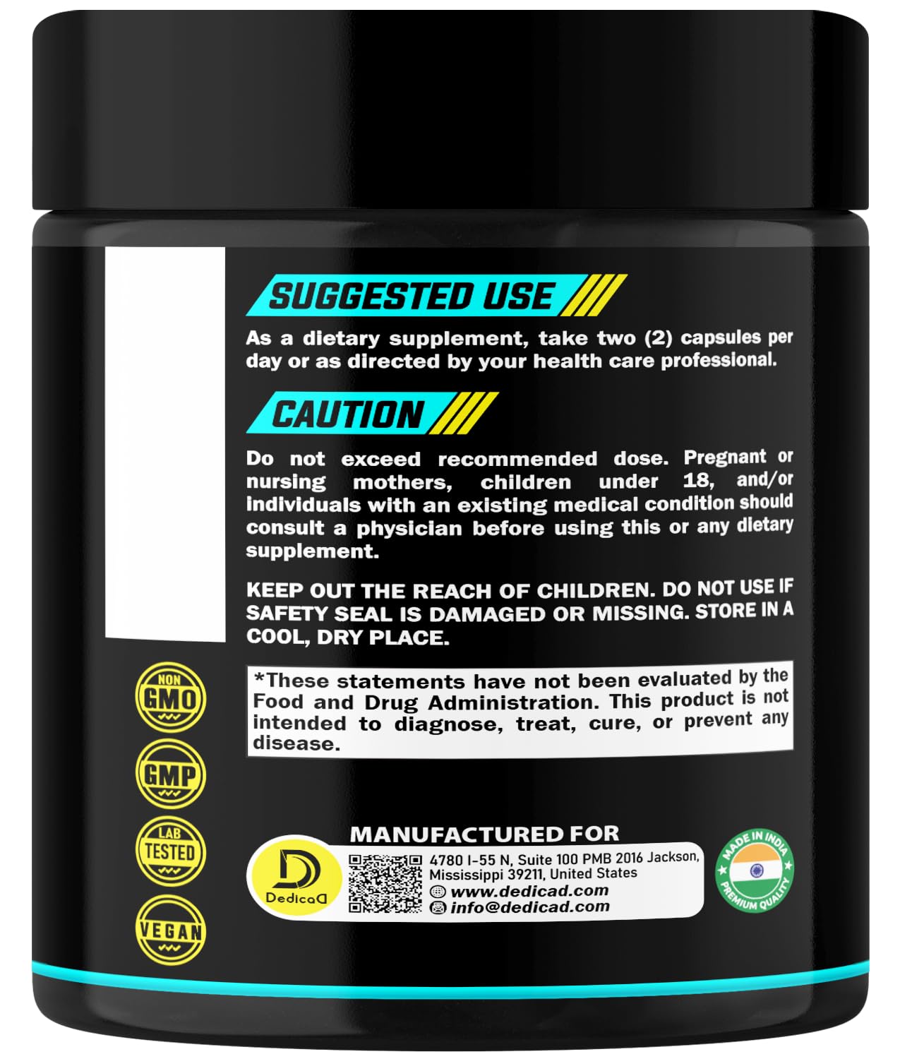 DEDICAD 1000Mg Shilajit Capsules - 180 Counts - Shilajit Supplement for Body Balance, Heart, Brain & Immune Health Support - Contains Natural Fulvic, Humic Acid & 85 Others DEDICAD buy supplements Au