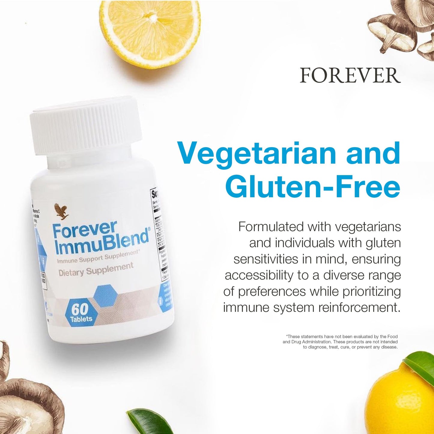 Forever Living - Forever ImmuBlend® Immune Support Supplement – Includes Botanicals, Vitamins D & C, Maitake & Shiitake Mushrooms – 60 Tablets Forever Living ProductsBuy Supplements Australia
