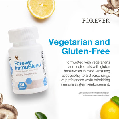 Forever Living - Forever ImmuBlend® Immune Support Supplement – Includes Botanicals, Vitamins D & C, Maitake & Shiitake Mushrooms – 60 Tablets Forever Living ProductsBuy Supplements Australia