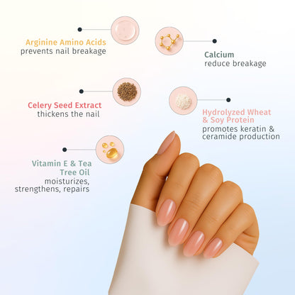 Duri Rejuvacote 1 Original Maximum Strength Nail Growth System Base and Top Coat - Nail Hardener Repair Chipping Strengthen Breaking