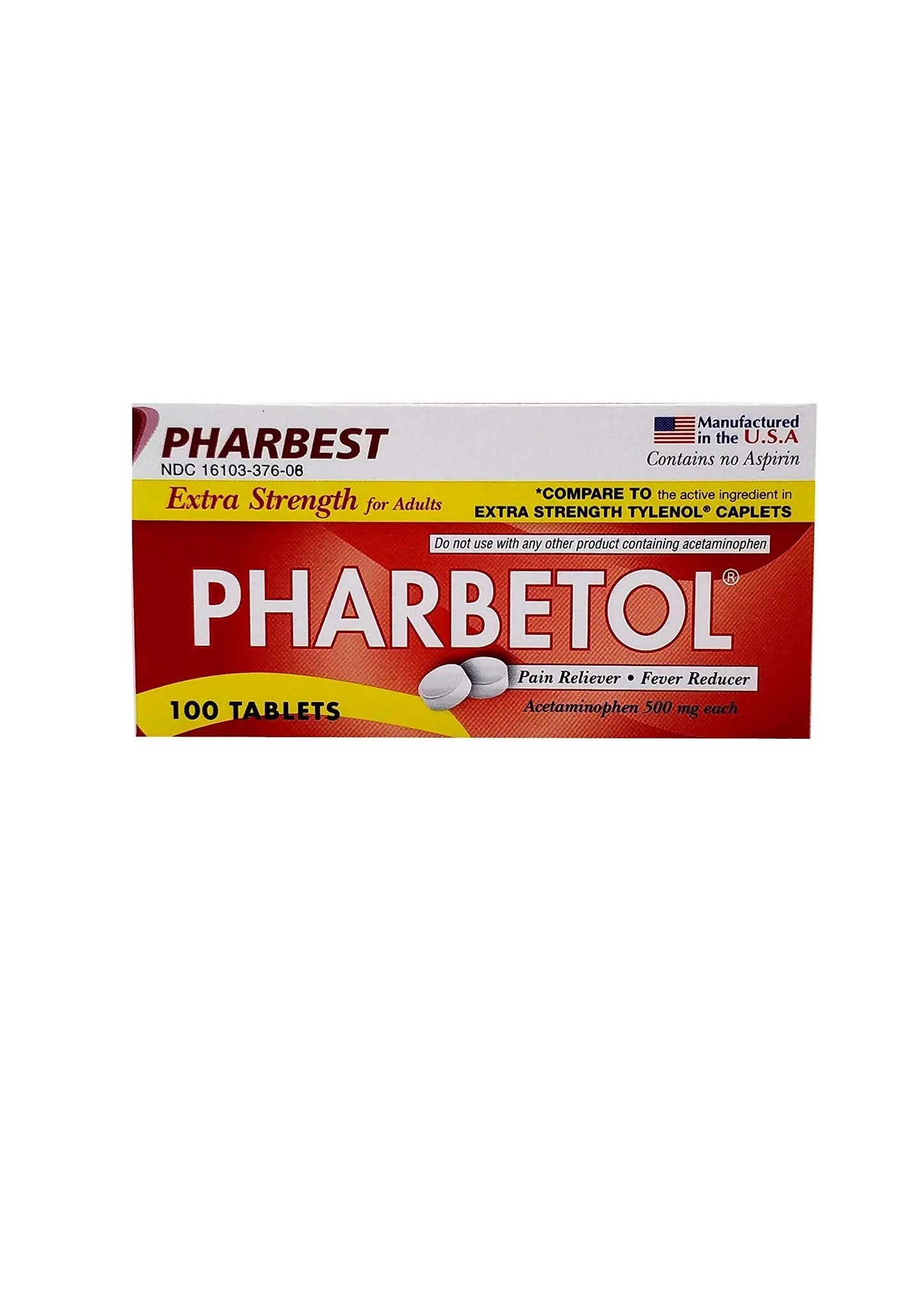 Pharbetol 500mg Extra Strength Tablets 100 Count (Generic Extra Strength) PHARBEST PHARMACEUTICALSBuy Supplements Australia