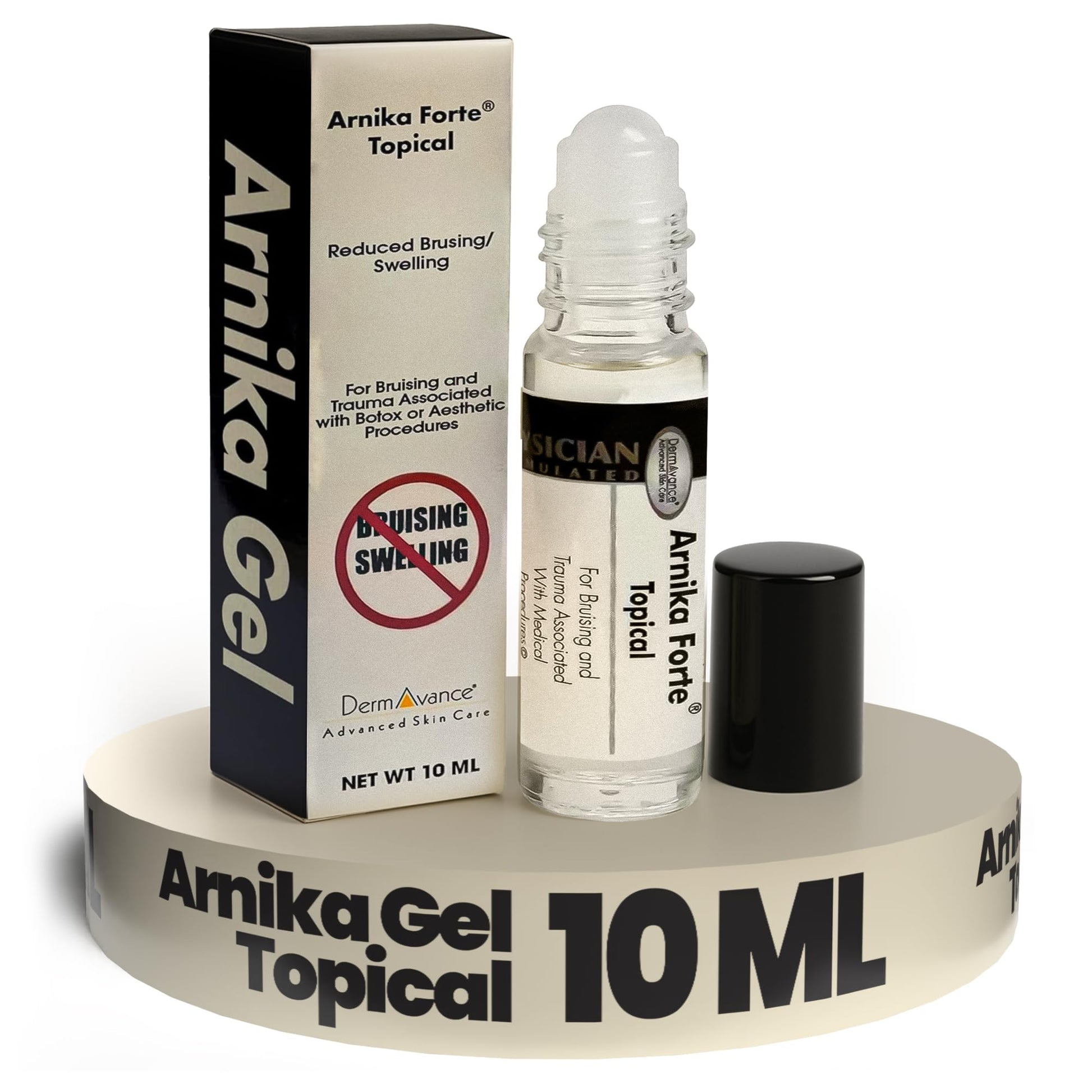 DermAvance Arnika Forte Topical Roll-On, Arnica Gel for Bruising and Swelling After Surgery, Easy-to-Use Arnica Gel Topical for Post-Surgical Care and Sports Injuries, Clear, 10 ml DermAvanceBuy Supplements Australia