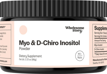 Myo-Inositol & D-Chiro Inositol Supplement Powder for Women | Hormonal Balance & Healthy Ovarian Function Support