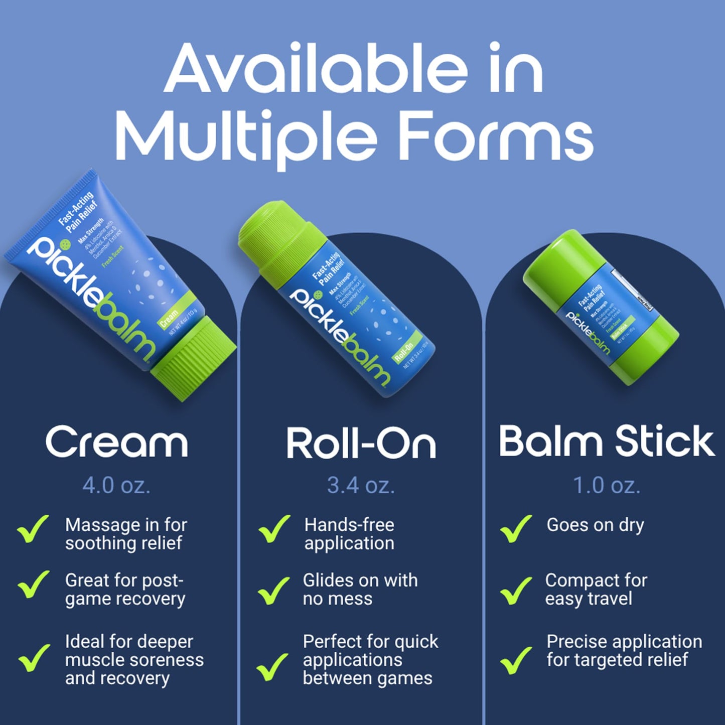 PickleBalm Pickleball In-Game Muscle Pain Relief Balm Stick with 4% Lidocaine, Arnica, Menthol, Cucumber Seed Extract for Shoulders, Knees, Wrists, and More, 1oz Stick PickleBalmBuy Supplements Australia
