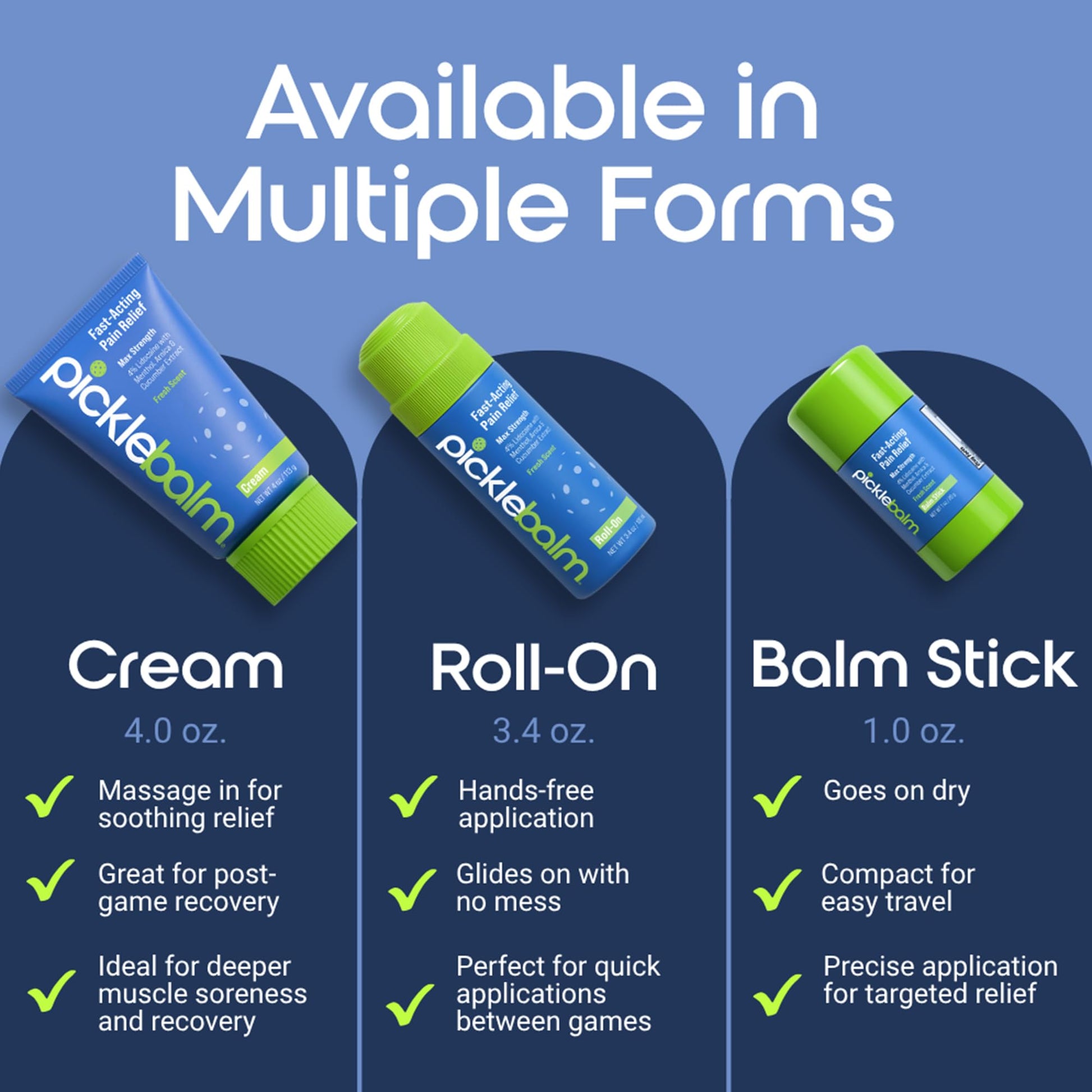 PickleBalm Pickleball In-Game Muscle Pain Relief Balm Stick with 4% Lidocaine, Arnica, Menthol, Cucumber Seed Extract for Shoulders, Knees, Wrists, and More, 1oz Stick PickleBalmBuy Supplements Australia