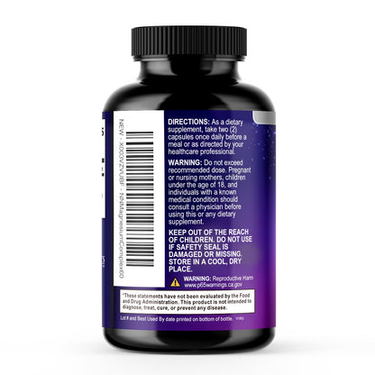 Magnesium Complex Supplement - Magnesium 500 mg Per Serving - 4 in 1 High Absorption Blend - 100% Chelated Magnesium Glycinate with Malate, Citrate & Oxide - Vegan Complex - USA Bottled - 60 Capsules Nature's Nutrition buy supplements Au