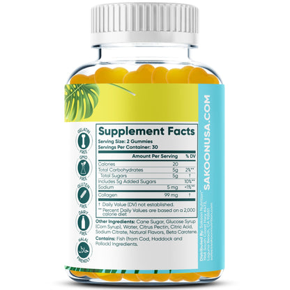 Sakoon nutrition Halal Collagen Gummies for Women and Men - Anti Aging, Hair Growth, Skin Care & Strong Nails Protein Collagen Supplements - Non-GMO, Gluten Free - Made in USA Sakoon nutrition buy supplements Au