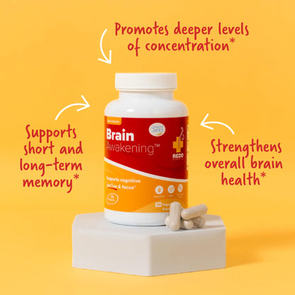 Redd Remedies, Brain Awakening, Supports Cognitive Function and Focus, 120 Vegan Capsules Redd Remedies buy supplements Au