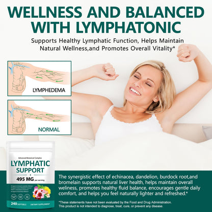 PULLING OIL Lymphatic Drainage Supplements 240 Softgels | Herbal Blend with Echinacea, Dandelion & Burdock Root for Women & Men | Promotes Healthy Circulation & Fluid Balance PULLING OIL buy supplements Au