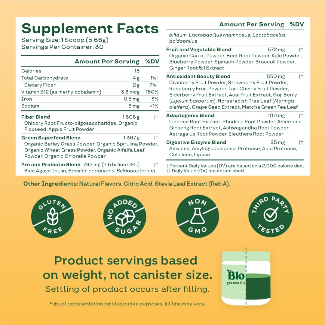Bloom Nutrition Superfood Greens Powder, Digestive Enzymes with Probiotics and Prebiotics, Gut Health, Bloating Relief for Women, Chlorella, Green Juice Mix with Beet Root Powder, 30 SVG, Mango Bloom Nutrition buy supplements Au