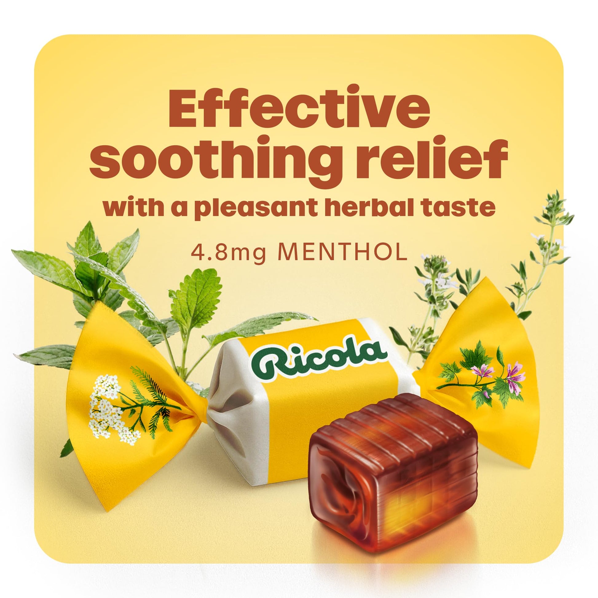 Ricola Original Herb Cough Drops with Menthol - Cough and Sore Throat Relief - 45 Count - Herbal Throat Lozenges Ricola buy supplements Au