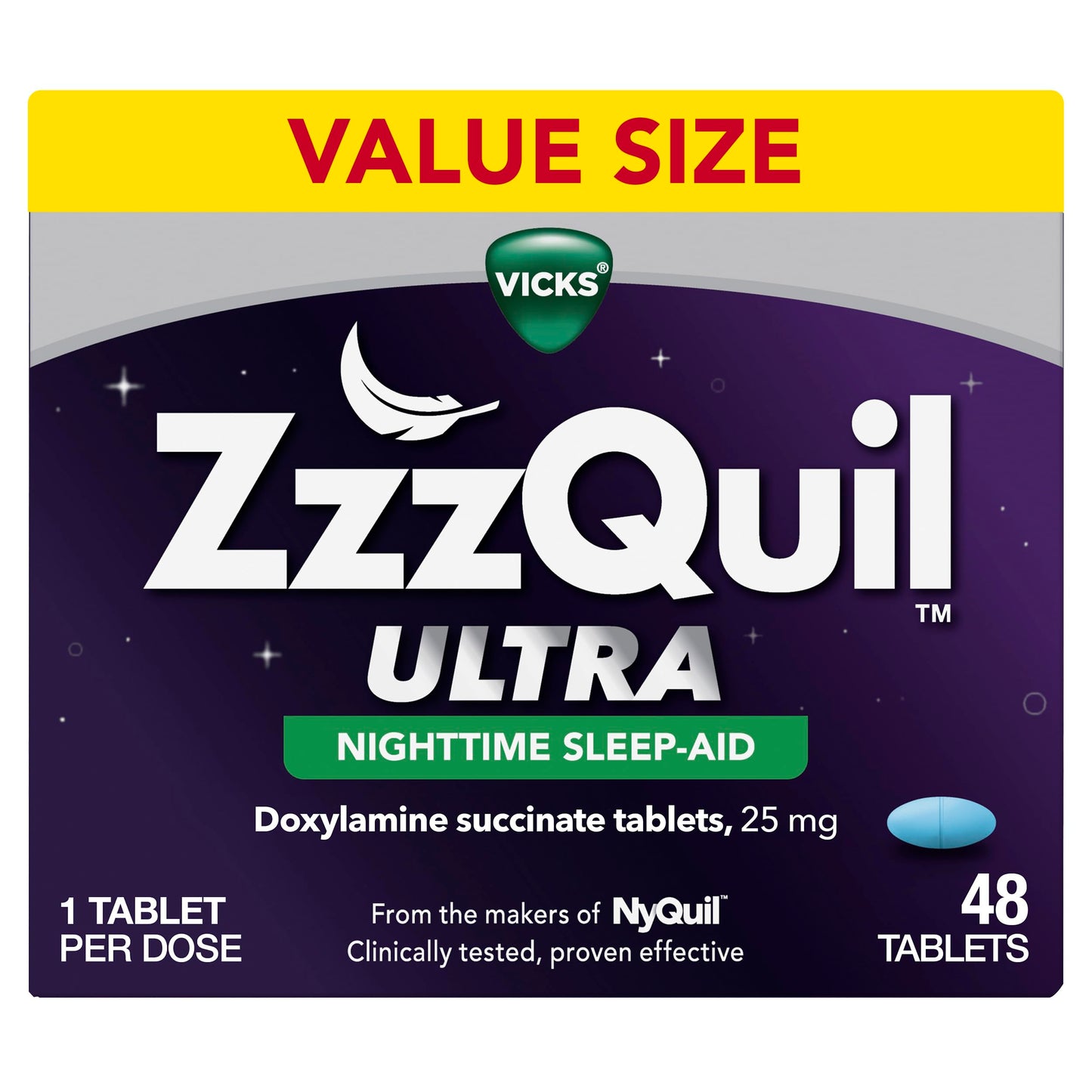 ZzzQuil ULTRA, Sleep Aid, Doxylamine Succinate 25mg, Sleep Aids for Adults, Nighttime Sleep Aid, 48 Tablets ZzzQuil buy supplements Au