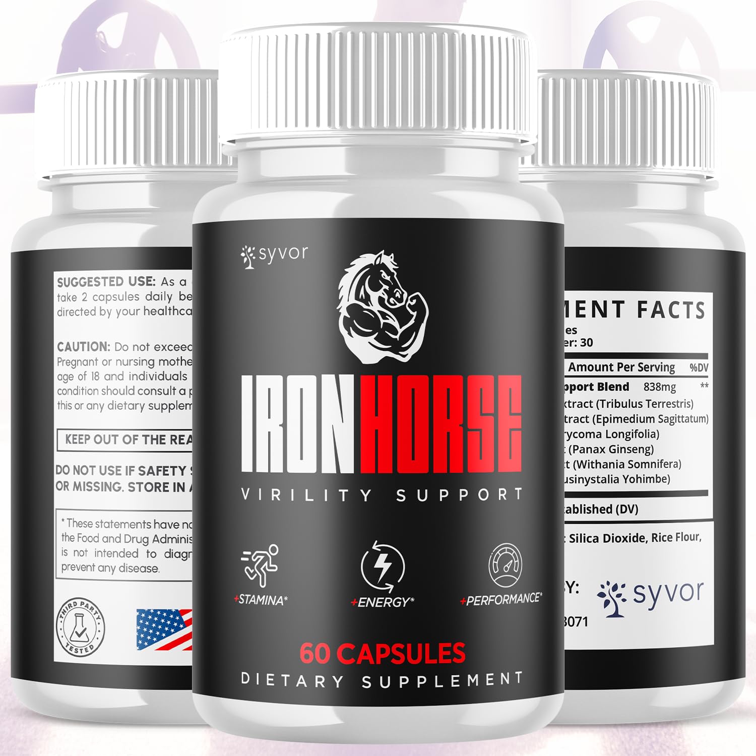 Iron Horse Supplement Pills, Official Iron Horse Pills for Men with All Natural Ingredients, Advanced IronHorse Capsules Designed to Support Health and Wellness with Premium Vitamins (60 Capsules) SyvorBuy Supplements Australia
