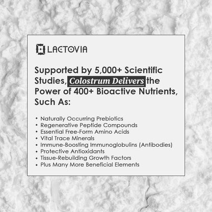 LACTOVIA Bovine Colostrum Powder | Grass-Fed Organic Colostrum Supplement | Gut & Immune Health Support | Raw, Unflavored | Keto, Gluten & Fat-Free | for Women & Men LACTOVIABuy Supplements Australia