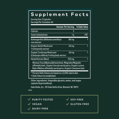 Gaia Herbs Adrenal Health Daily Support, Help Maintain Healthy Energy & Stress Levels*,120 Liquid Phyto-Caps Adrenal Health Nightly Restore, 120 Liquid Phyto-Caps - Bundle Gaia Herbs buy supplements Au